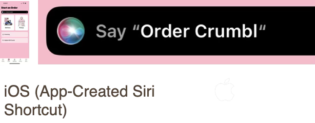Apple's app-created Siri shortcut UI.