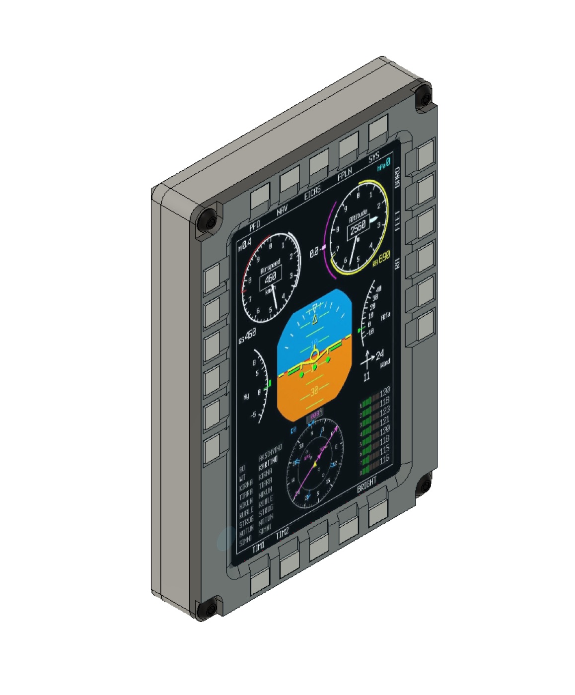 Multi-function display node for SmartSpaceBucket